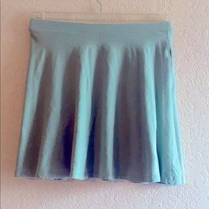 Mint green mini skirt